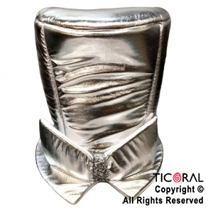 SOMBRERO GALERA METAL LISO CON MOO PLATA x 1
